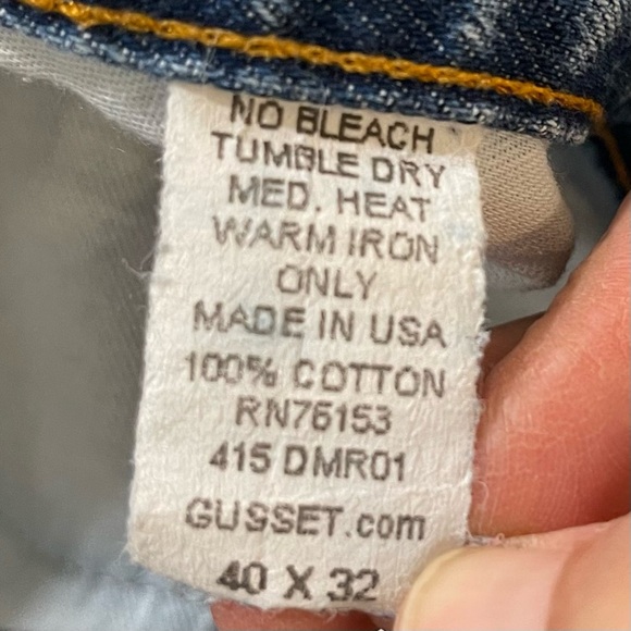 Diamond Gusset Relaxed Fit Jean Size 40x32  medium wash - Picture 4 of 8